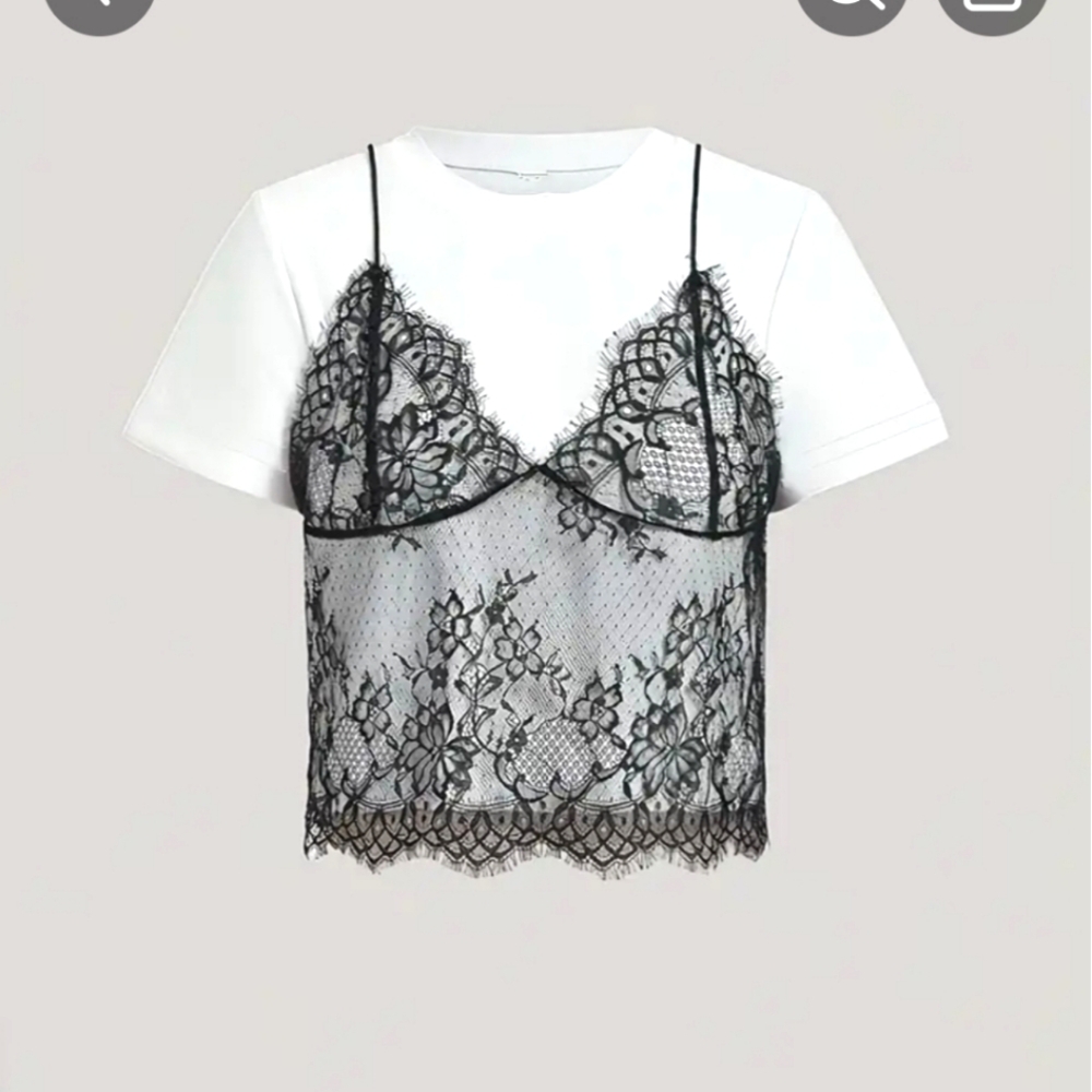 Black Lace Tshirt